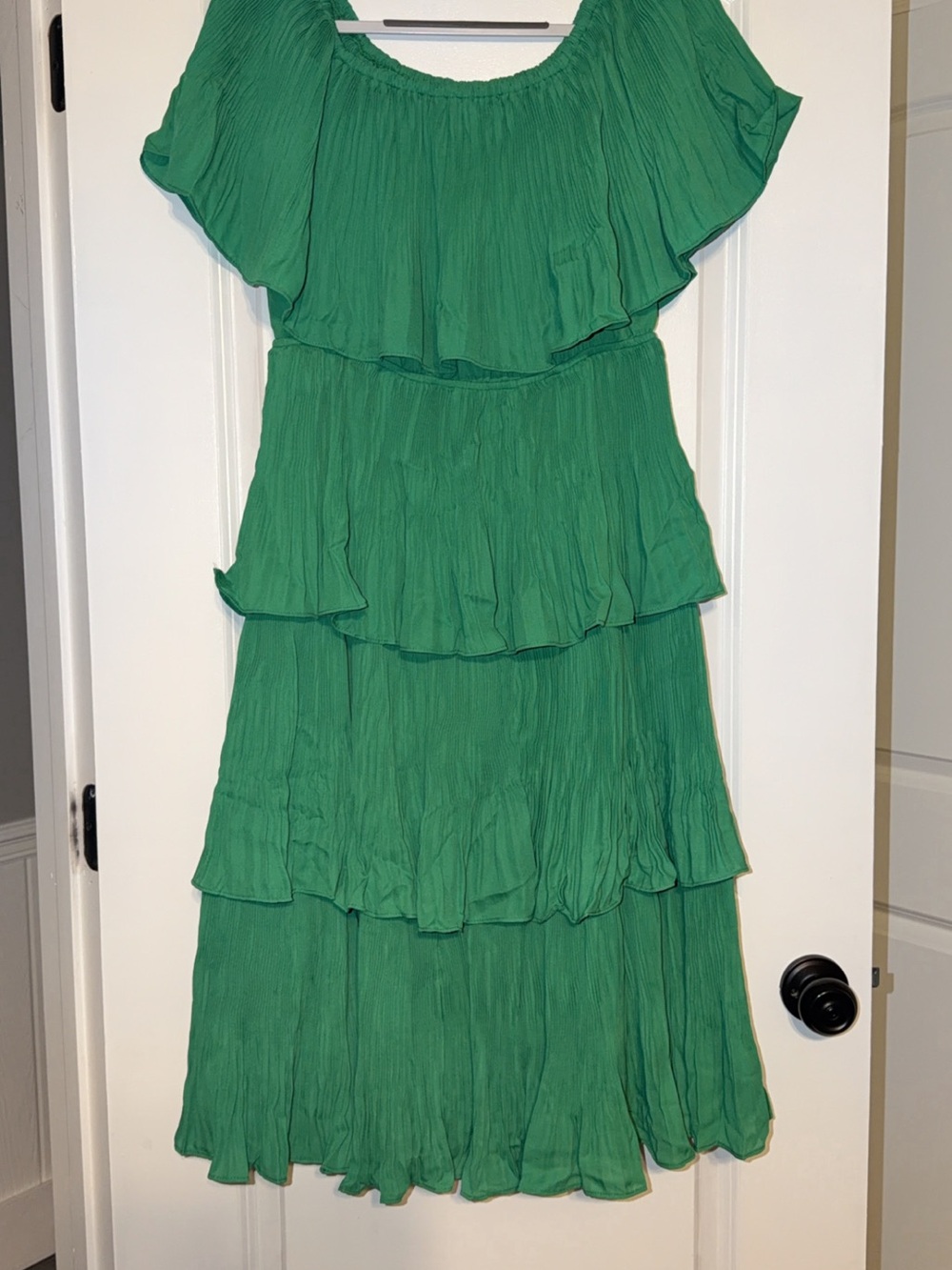 Women’s Green Tiered Ruffle Dress